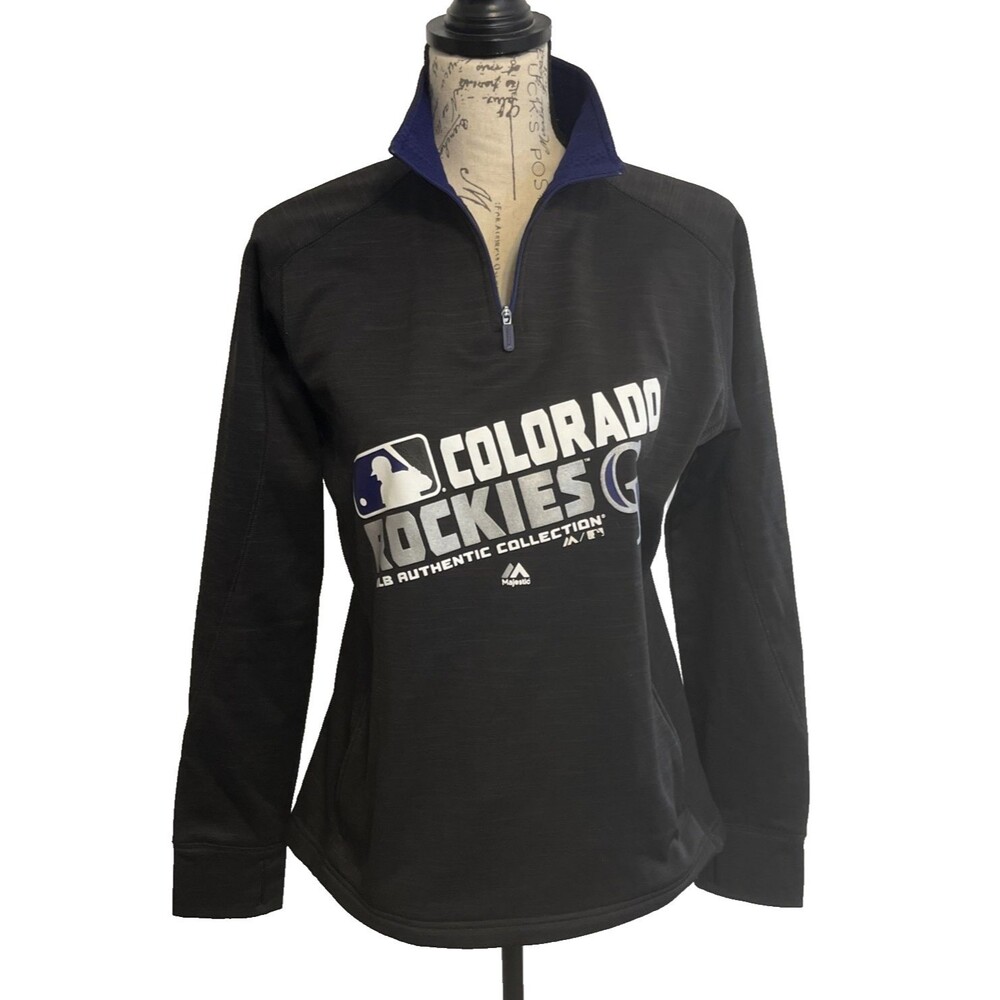 Majestic Colorado Rockies MLB Authentic Women’s Size Large Quarter Zip Pullover